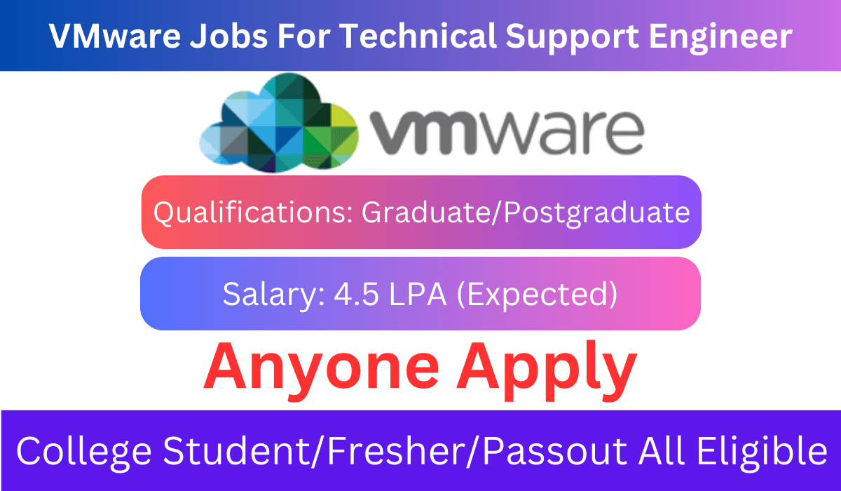 VMware Jobs For Technical Support Engineer(0-2Year)