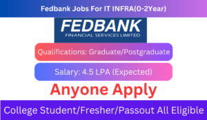 Fedbank Jobs For IT INFRA(0-2Year)