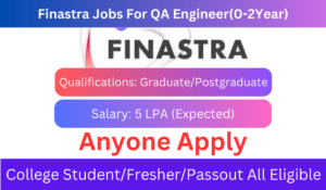Finastra Jobs For QA Engineer(0-1Year)