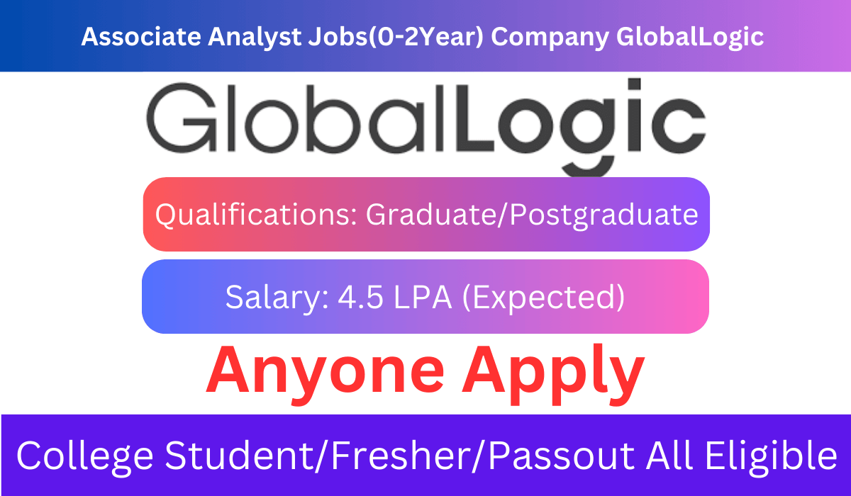 Associate Analyst Jobs(0-2Year) Company GlobalLogic